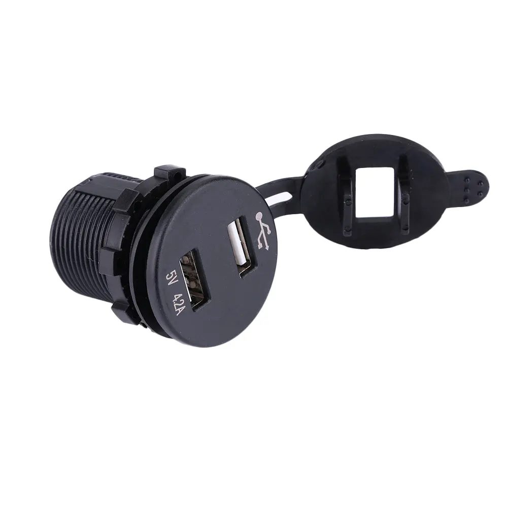 4.2A двойной USB автомобильное крепление прикуриватель гнездо разветвитель зарядное устройство с вольтметром
