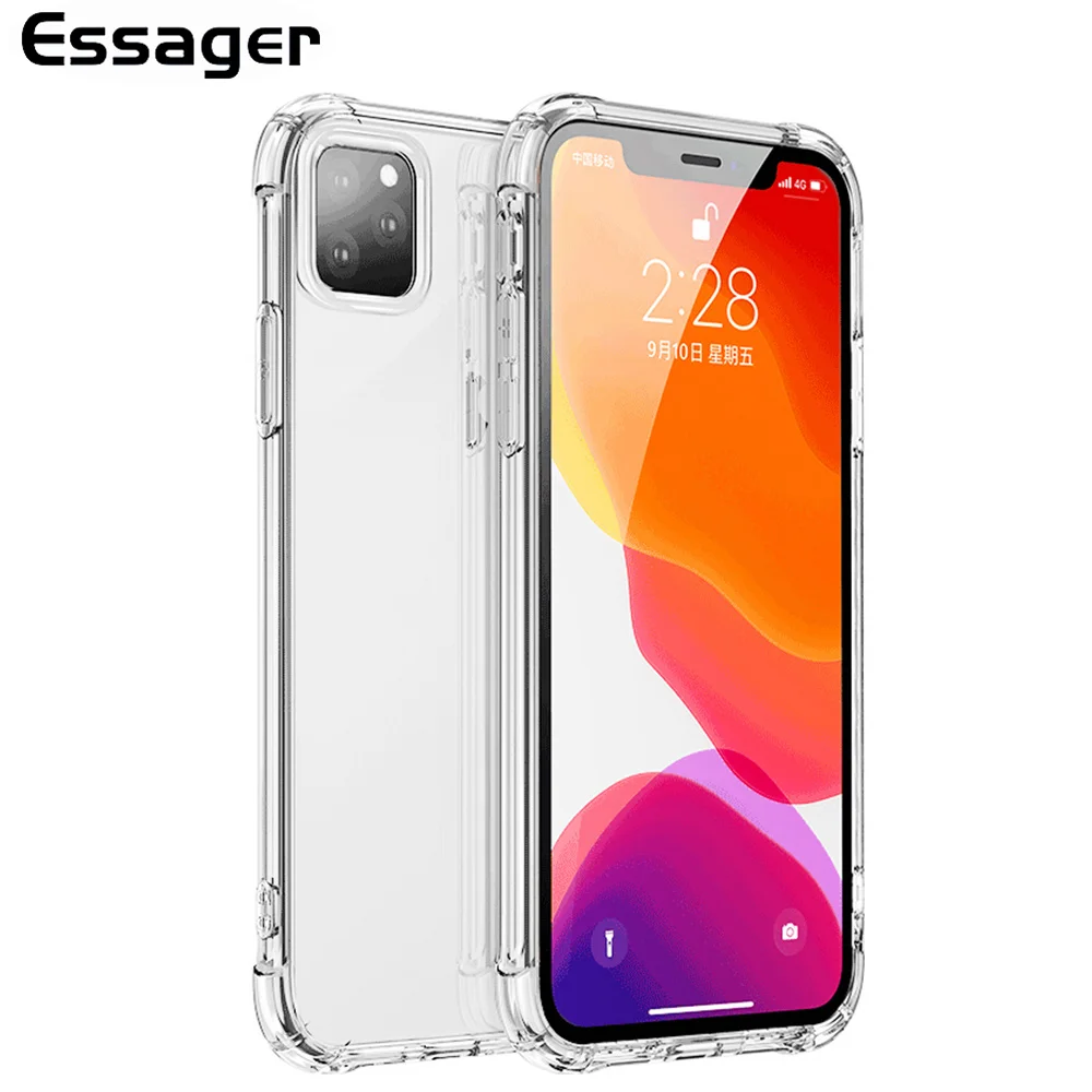 

Essager TPU Soft Phone Case For iPhone 11 Pro Max Case Silicone Back Cover For iPhone X XS XR XS MAX 7 8 Plus 6 6s Plus 5 5S SE