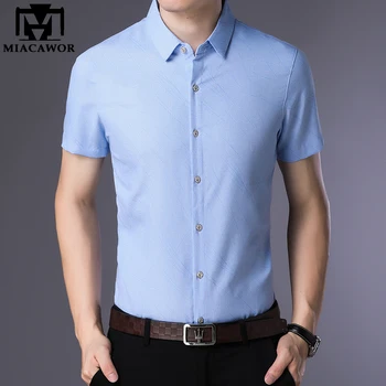 

New Summer Mens Shirts Slim Fit Short Sleeve Shirt Men Print Casual Shirt Camisa Masculina Plus Size Men Clothing C664