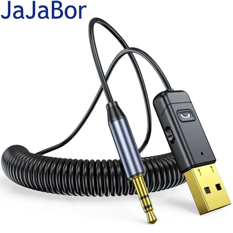 JaJaBor Aux Bluetooth-совместимый адаптер 5 0 автомобильный 3 мм разъем USB приемник динамик