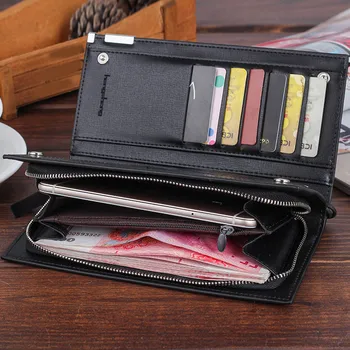 

Men Long Wallet Bifold Business Leather Wallet Fashion Money Card Holder PU Coin Bag Hasp Rfid Purse#zer