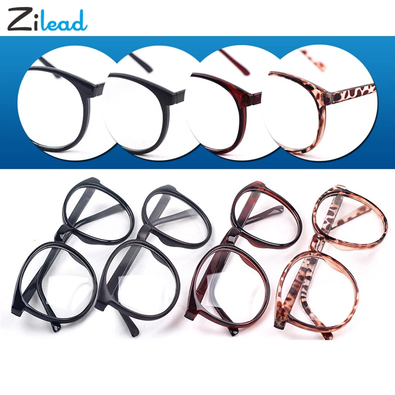 

Zilead Fashion Men Women Leopard Print Reader Simple Ultralight Eyeglasses Plastic Frame Reading Glasses Plain Glasses Frame