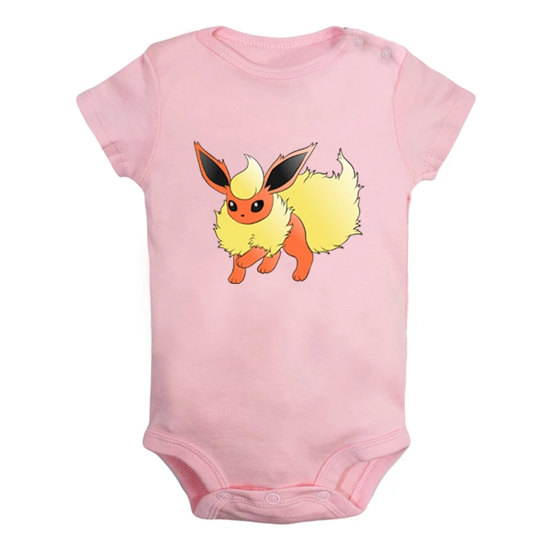 Милый покемон Espeon из анимационного сериала "Flareon Glaceon Jolteon для новорожденных, для маленьких мальчиков Комплекты для девочек спортивный костюм с принтом для малышей, спортивный костюм, гимнастический костюм, одежда - Цвет: JcBaby986PD