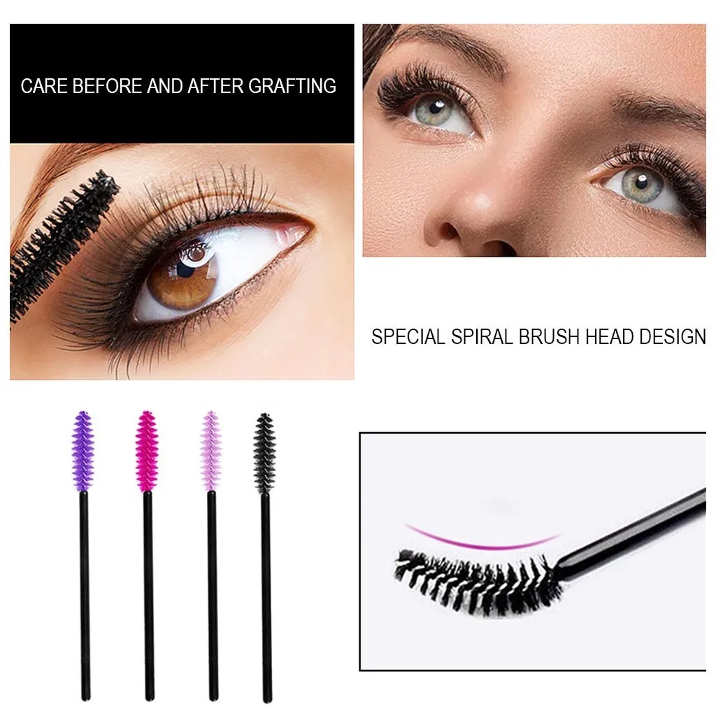 Eyelash Brush 200 Pieces Disposable Mascara Wands Eyelash Brushes Eye Lash Makeup Applicators pincel maquiagem 1207