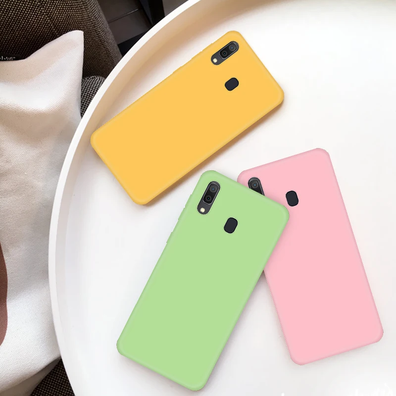 

Matte Cases For Samsung Galaxy A50 2019 A30 A40 A10 A20 A70 M10 M20 M30 M40 A7 A750 2018 Soft Solid Candy Color Silicone Cover