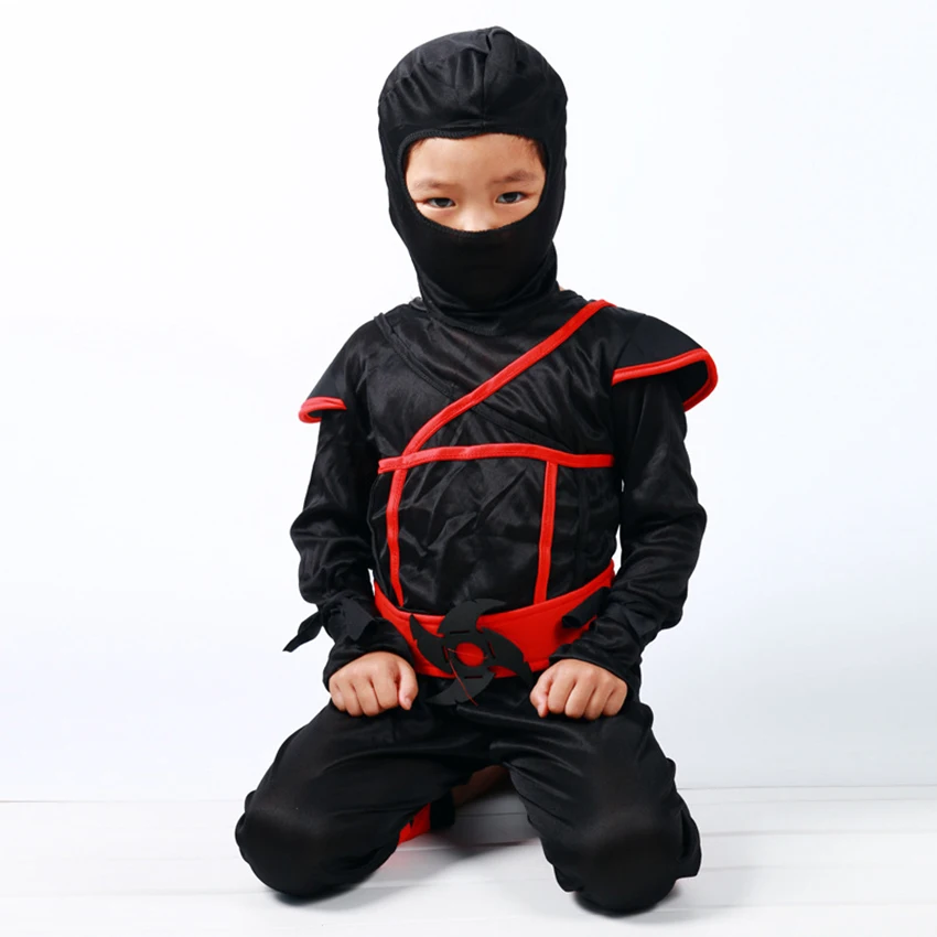 Косплэй Хэллоуин Костюм Бен Самурай ниндзя костюм; Детский костюм на Хеллоуин; костюм загадочный черный костюм самурая