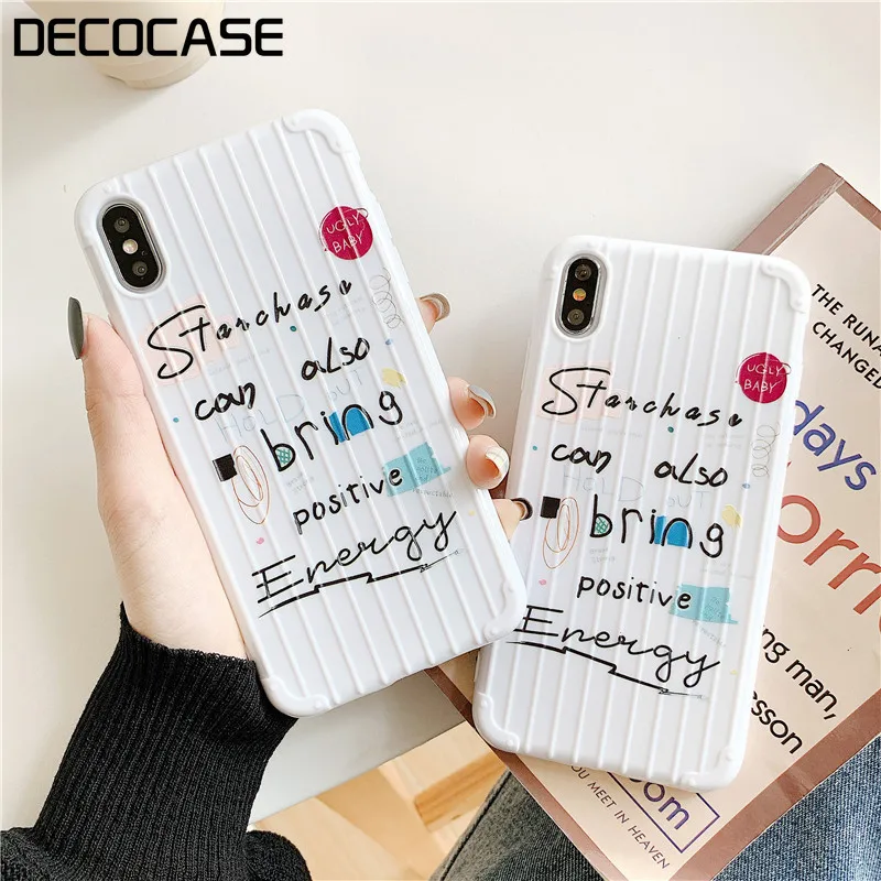 Kuutti Cute White Insipisration Quotes Phone Case for iPhone 6 6s 7 8 Plus X XR XS Max Covers iphone xs max case |