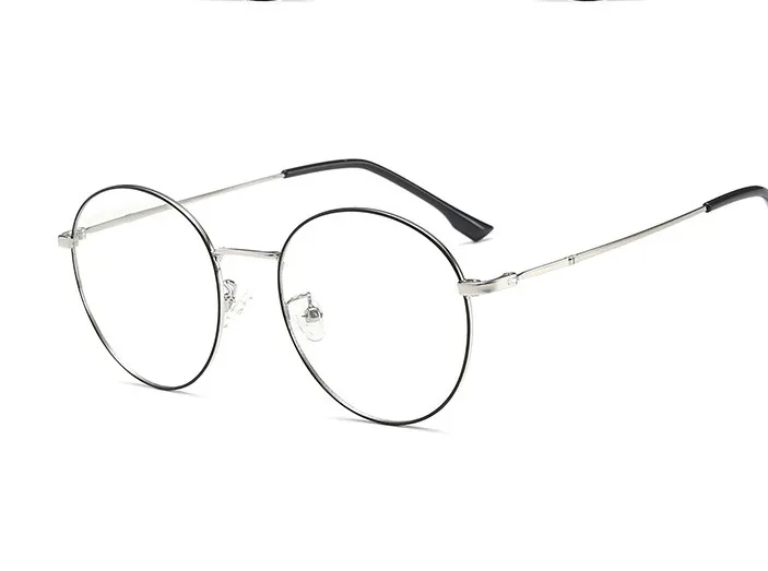 Новые женские и мужские Оптические анти синие Lgiht фотохромные очки круглые компьютерные защитные игровые очки модные синие блокирующие Eyegl - Цвет оправы: Black Sliver