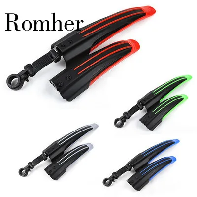 

4 Colors 2pcs Mountain Bike Mud Guard Front Rear Bike Tool Cycling Bicycle Fenders Wings Mud Guard Accessories Durable Universal
