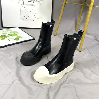 

Women's shoes, boots, children's autumn thick-soled short boots, women's 2020 new smoke tube boots, heightened shoes, thin boots