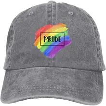 LGBT Pride Премиум ковбойские бейсболки папа шапки Серый