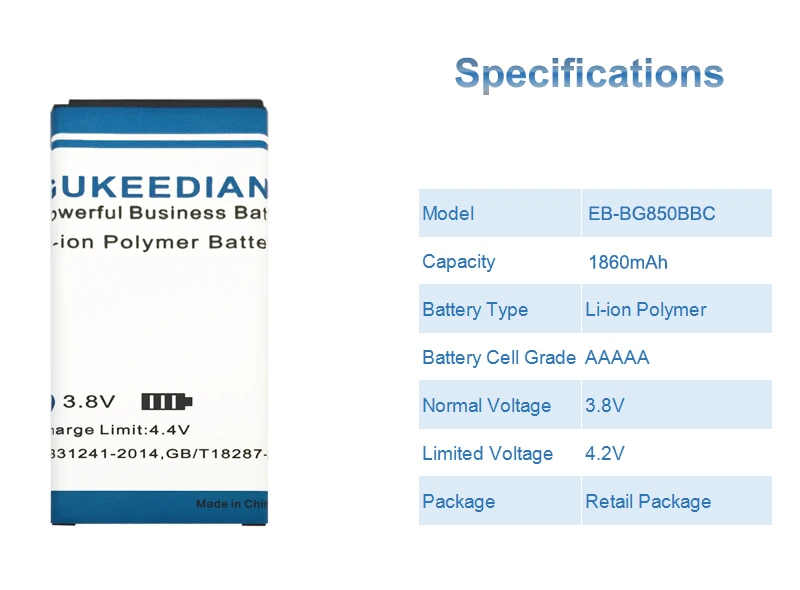 GUKEEDIANZI батарея EB-BG850BBC для samsung Galaxy Alpha G850F/8508 S/8509 V G850 G8508/850 T/850 V G850M 1860mAh батарея