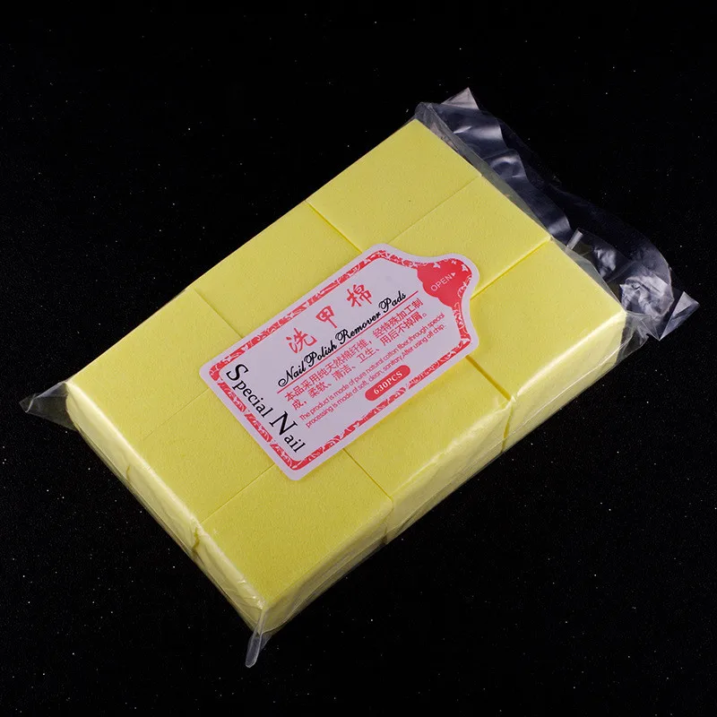 630PCS Yellow 630 шт цветной утолщенный безворсовый Гель-лак для ногтей для удаления лака ватный диск для удаления лака для ногтей очищающий хлопок - Цвет: 630PCS Yellow
