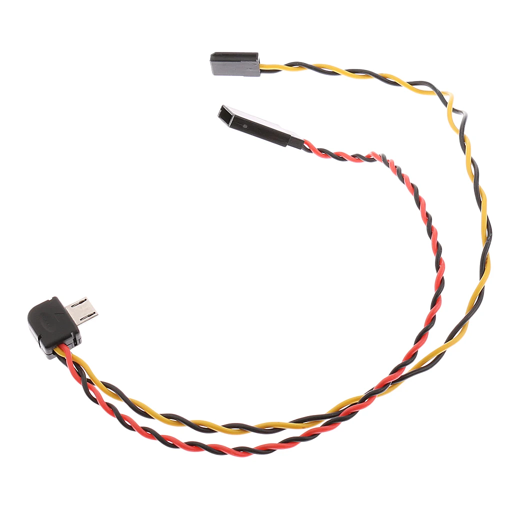 Micro USB to Video Output 5V Power DC(BEC) input Wire Cable Plug for Gopro 3