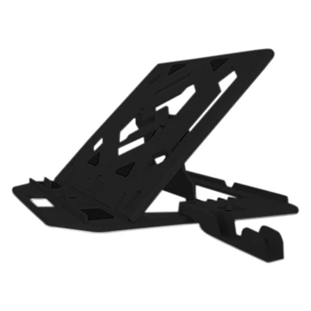 

Height Adjustment Laptop Stand 360 Degree Rotating Bottom Cooling Pad Bracket with Phone Stand (Black)
