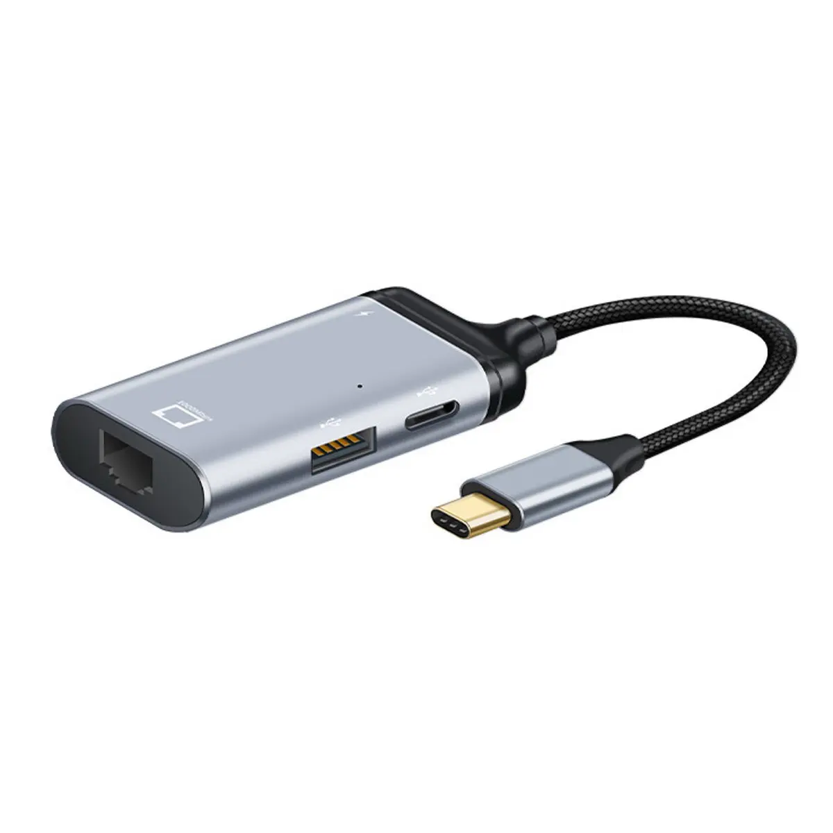 

1000Mbps Gigabit Ethernet Network LAN to USB-C Type-C USB3.1 Adapter with Female PD Power Port
