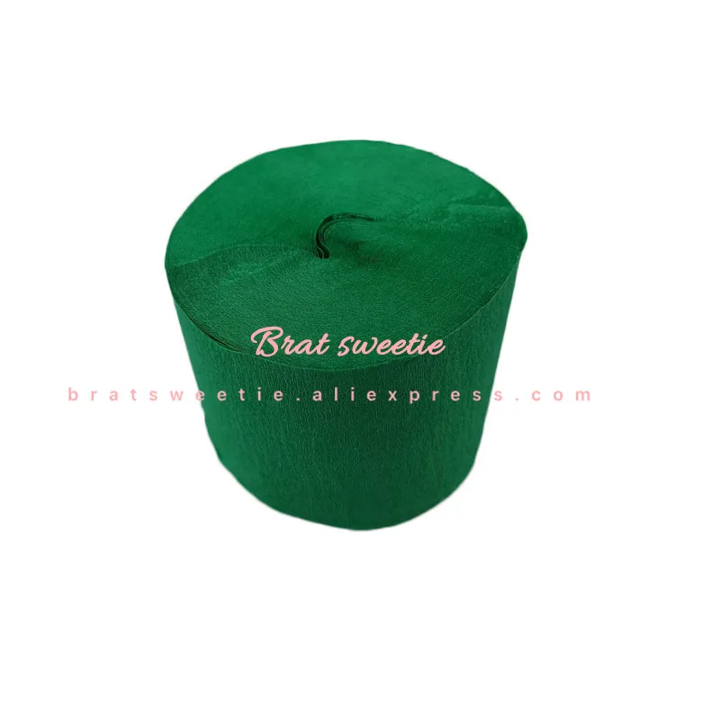 dark green Crepe 4,5 см* 25 см длинные узкие ленты из крепированной бумаги декоративные Crinkled DIY ремесло цветок сделать обертывание День рождения Свадьба Вечеринка Декорация - Цвет: dark green Crepe