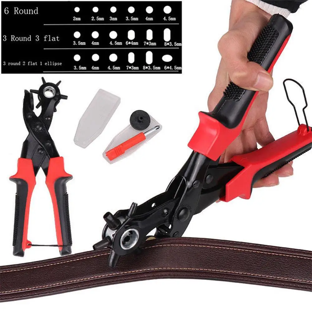 

Machine Heavy Duty MeterMall Leather Hole Punch Hand Plier Belt Punch Revolving Tool Punch Plier Eyelet Belt Hole Watchband