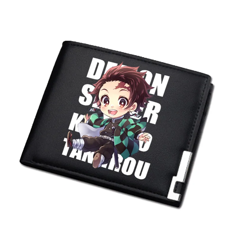 1 Demon Slayer: Kimetsu no Yaiba Аниме Сумка для денег из искусственной кожи короткий кошелек Kawaii женский кошелек для монет ID держатель для карт маленький кошелек - Цвет: 1
