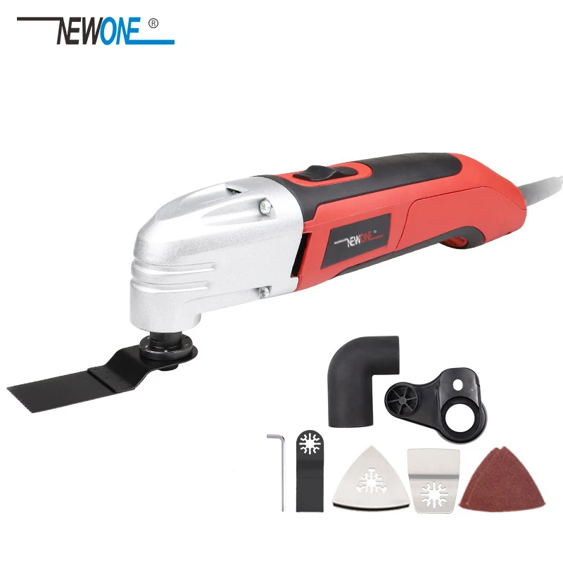 Baratos Herramienta eléctrica multifunción NEWONE, recortadora eléctrica, sierra renovadora, herramienta oscilante de corte de 450W con mango, cuchillas multiusos