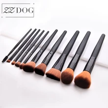 ZZDOG 1Pcs Professional Makeup Brushes Powder Foundation Eye Shadow Concealer Eyebrow Eyelash Cosmetics Tools Wooden Handle