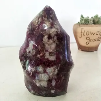 

natural stone plum blossom tourmaline Desk display home decorating ice cream stone chakra healing crystals