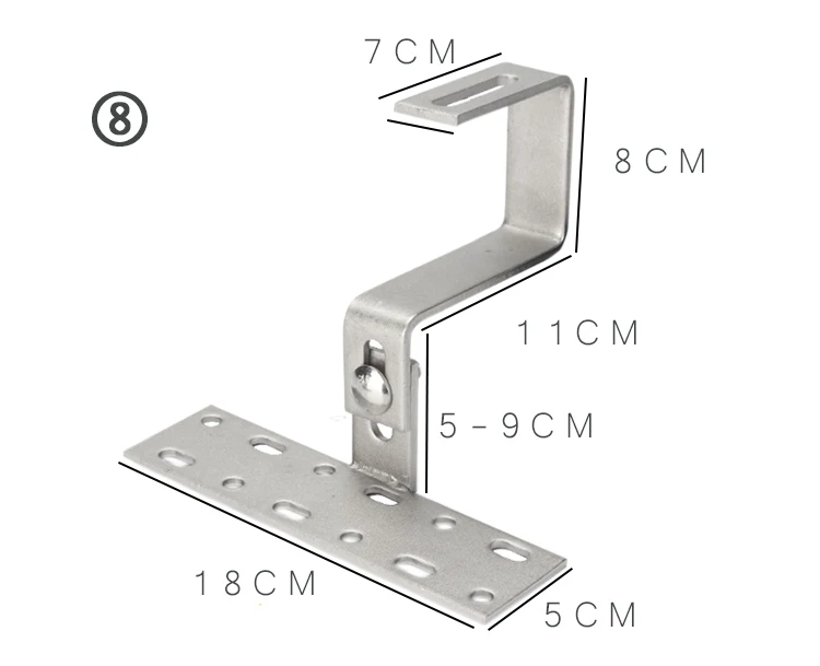19-29 мм Регулируемая солнечная панель монтажный крюк Монтажный кронштейн на плитку крыши для солнечной панели Монтажная система pv монтажный кронштейн