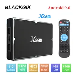 X96H smart tv box Android 9,0 4 ГБ 32 ГБ Bluetooth 4,1 2G 16G 2,4g/5g wifi hdmi в iptv телеприставка 3 usb порта медиаплеер