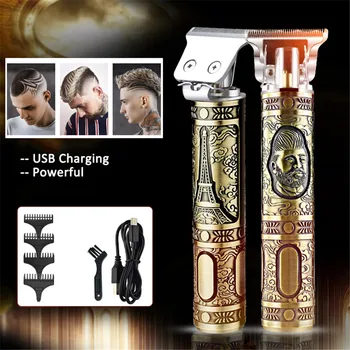 

Hair Trimmer Li T-Outliner Skeleton Heavy Hitter Cordless Trimmer Men 0 Mm Baldhead Hair Clipper Finishing Hair Cutting Machine