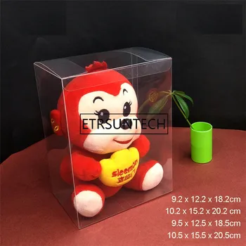 

100pcs/lot 4 Size PVC Transparent Plastic Box Gift Boxes Clear Plastic Packaging For Model Sample Display Boxes