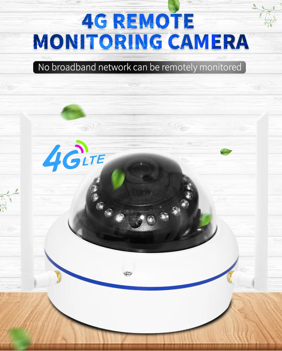 3g 4G sim-карта 1080P HD Беспроводная купольная ip-камера аудио домашняя CCTV камера безопасности ночное видение SD карта CamHi