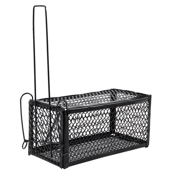 

Humane Rat Cage Trap Live Animal Catcher No Poison Pest Control Indoor+Outdoor Black