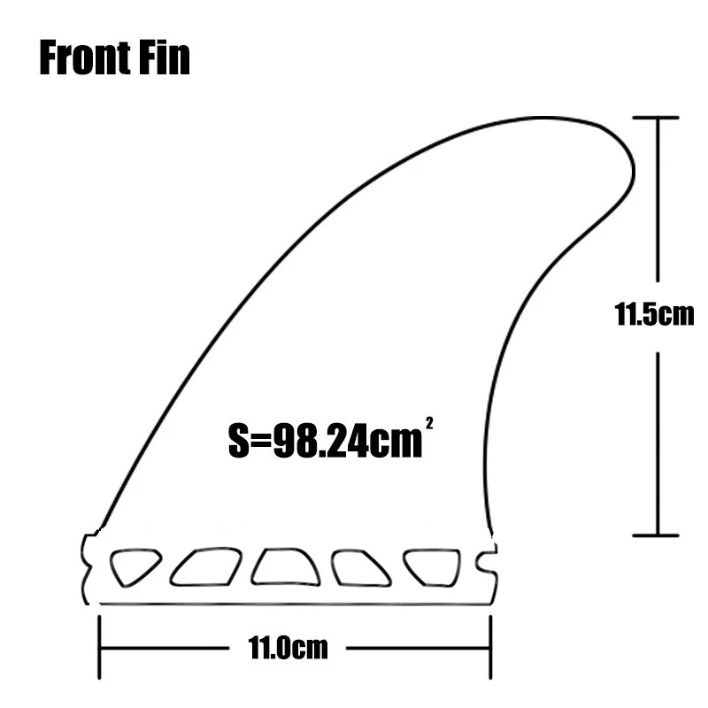 Surf Single Tabs Fins blue Honeycomb Fin UK2.1 Surfboard Fin Single Tabs Basic Tri set