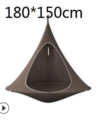 Dark brown 180cm Детская и взрослая Кемпинг вигвама дерево против угревой сыпи на травяной основе с кокон качания повешение стул крытый и открытый гамак палатка Hamaca садовый стул патио мебель диван-кровать - Цвет: Dark brown 180cm