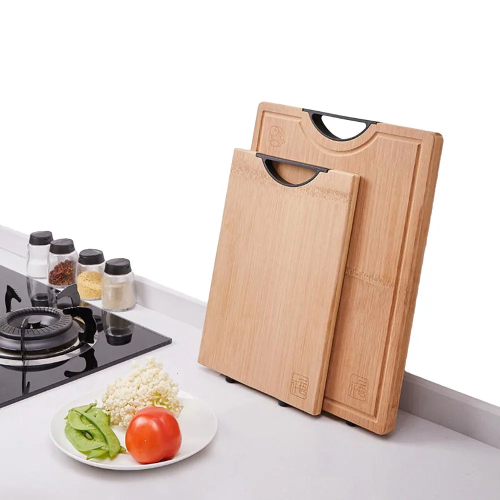 Xiaomi Youpin бамбуковая разделочная доска для кухни Толстая разделочная доска инструменты для овощей и мяса кухонные принадлежности разделочная доска S, L