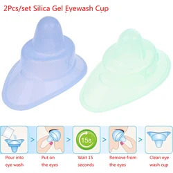 2pc Silicone Eyewash Eye Wash Cup Resuable Medical Soft Eye Bath Cup Eye Wash Graduated Marks Cup For Elderly Women Men Children
