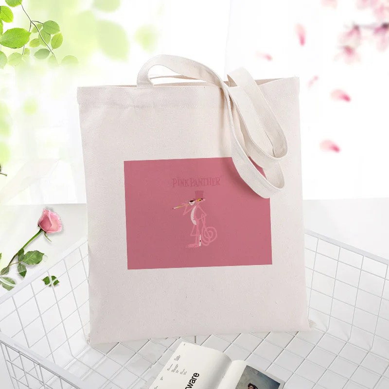 Розовая серия Сумка вместительная сумка для покупок сумка на заказ Печать LogoText канва для DIY ежедневного использования Эко экологическая многоразовая утилизация