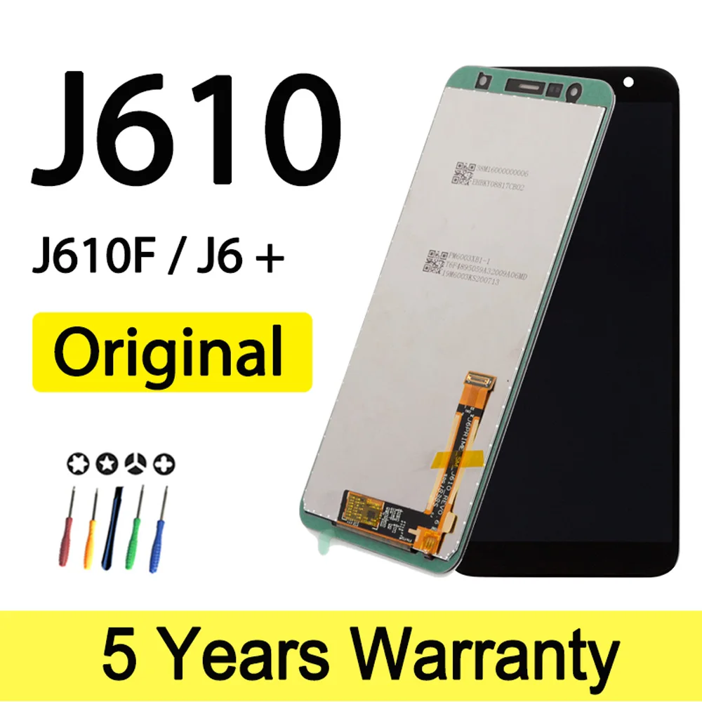 Оригинальный ЖК-дисплей для Samsung Galaxy J6 J610 J610F J610FN дисплей с клейкой наклейкой Plus