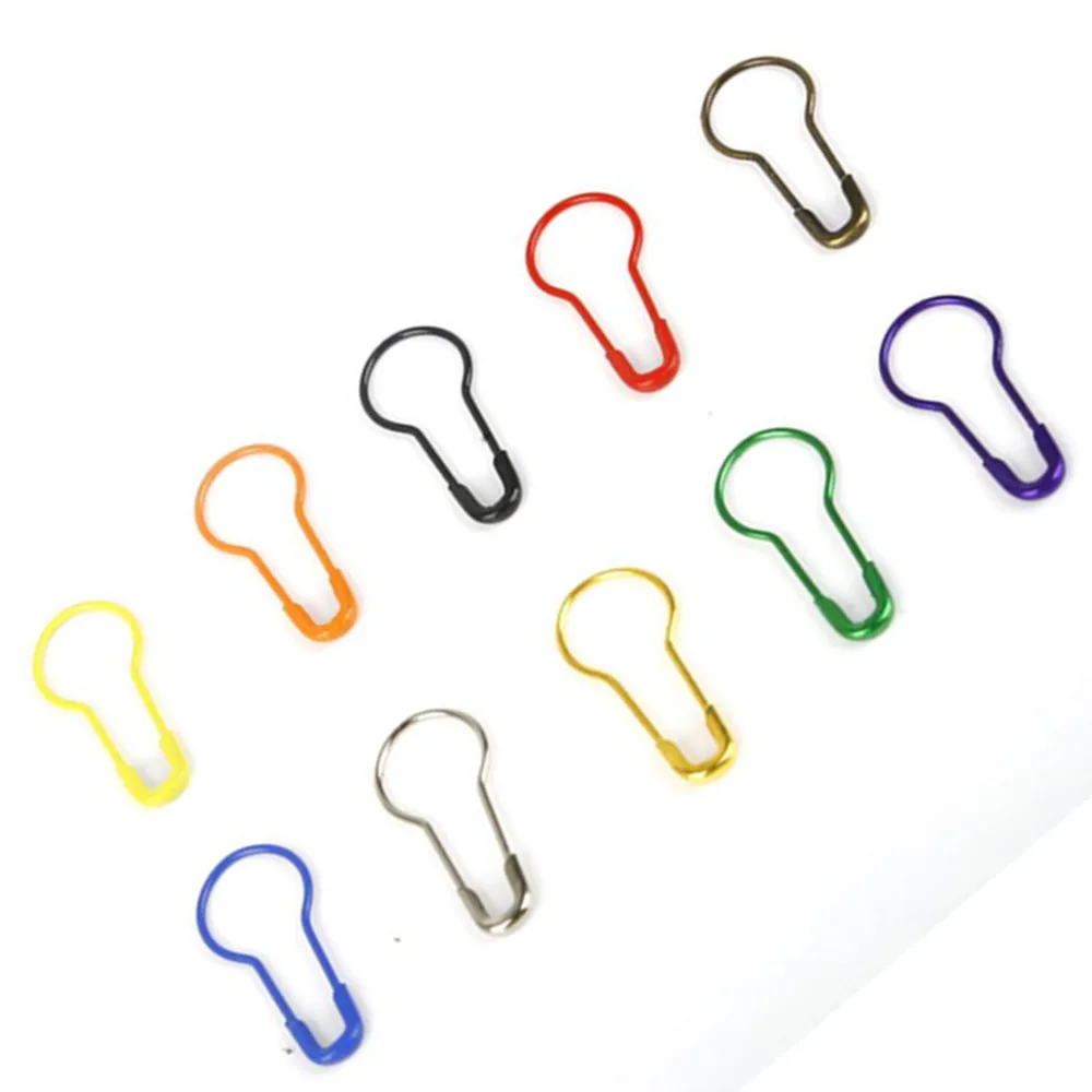 50pcs Random Color Safety Pin, Small Iron Gourd Bulb Pin For Clothing  Crafting