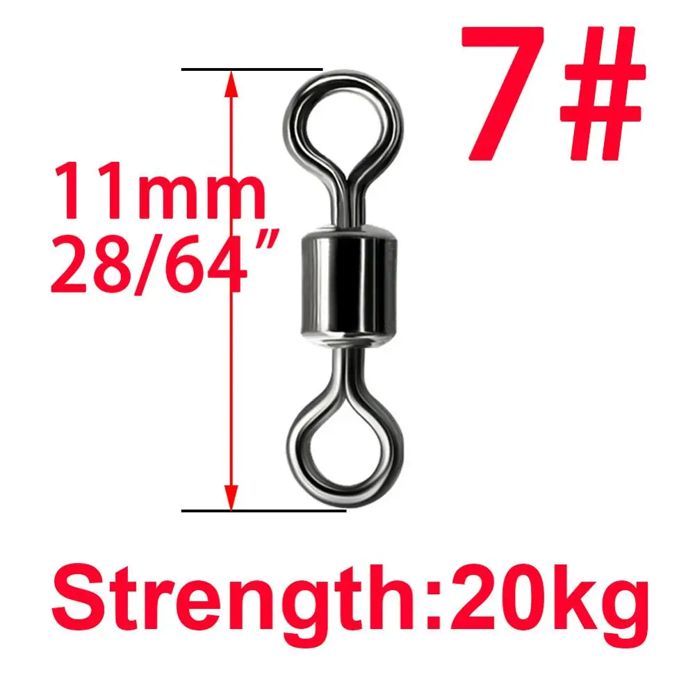 Size 7 100 шт. шаровом шарнире сплошные Кольца Рыбалка разъем 4 5 6 8 9 10 12 14# Сталь сплав для рыбалки - Цвет: Size 7