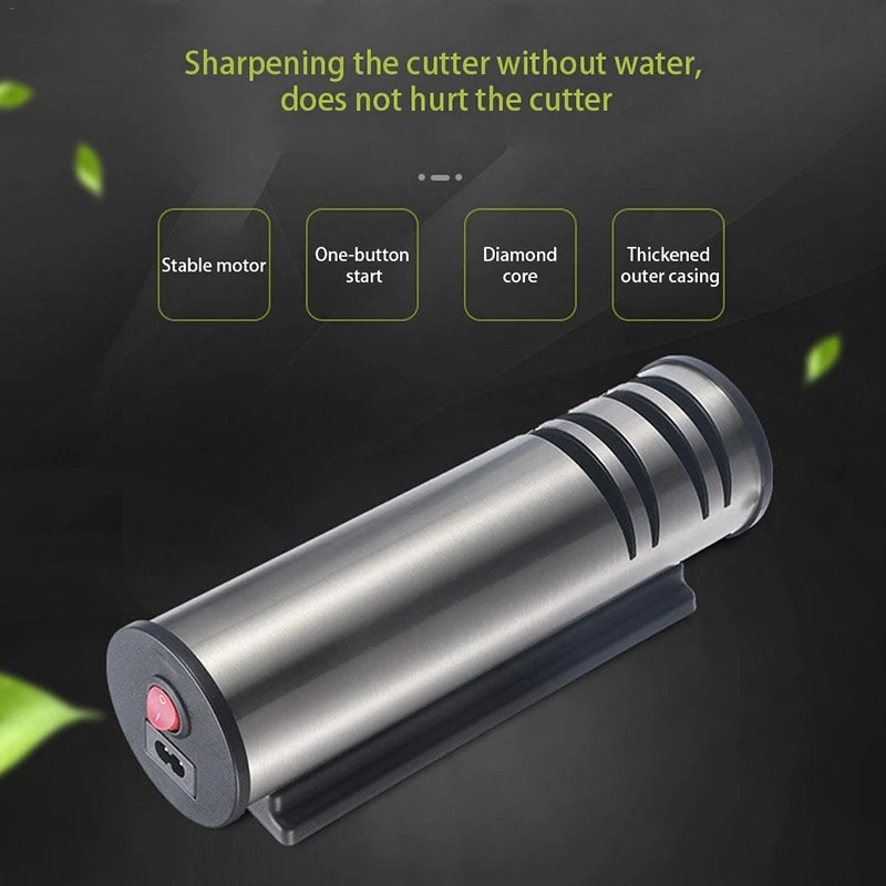 Sharpening Stone Two Stages 4 Slot Electric Grind Chopping Cutter Fast Stainless Steel EU Plug Home Knife Sharpener