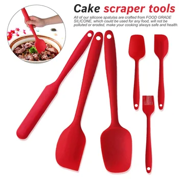 

3pcs Silicone Scraper Cooking Tools Silicone Pastry Cake Cream Scraper Non-Stick Rubber Spatula Set Food Grade Heat-Resistant