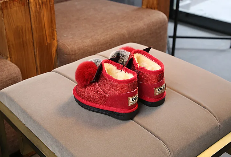 Зимняя детская хлопковая обувь для детей 1-2-3 лет, детская обувь для малышей, Детская Нескользящая хлопковая обувь с мягкой подошвой