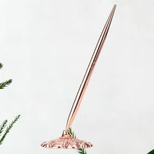 

1Pc Creative Desktop Office Ballpoint Pen Service Teaching Equipment Signature Pen Sturdy Stationery for Office (Rose