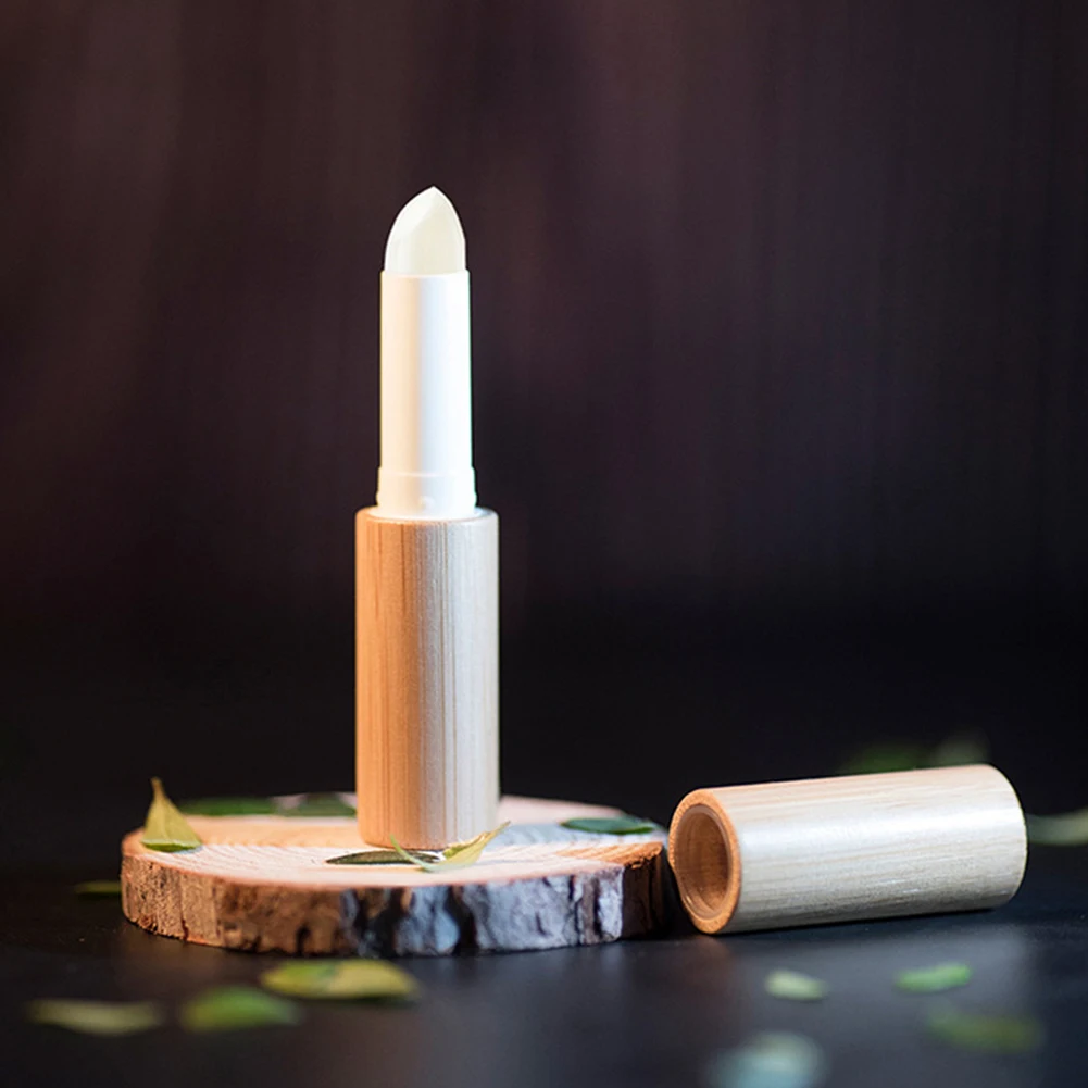 Eco friendly Bamboo Lipstick Tube Lip Gross Container Biodegradable