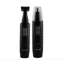 Kemei электрический триммер для носа KM-9688 Портативный 2 в 1 беспроводной триммер для волос в носу триммер для бороды перезаряжаемый