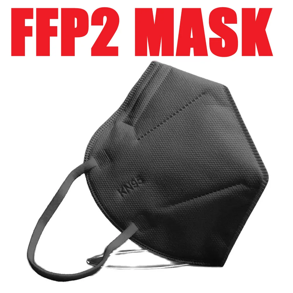 

Fast Delivery Black FFP2 Masks CE KN95 Face Mask 5-Layer Maske fpp2 Dustproof Protective Masque Respirator ffp2mask Mascarillas