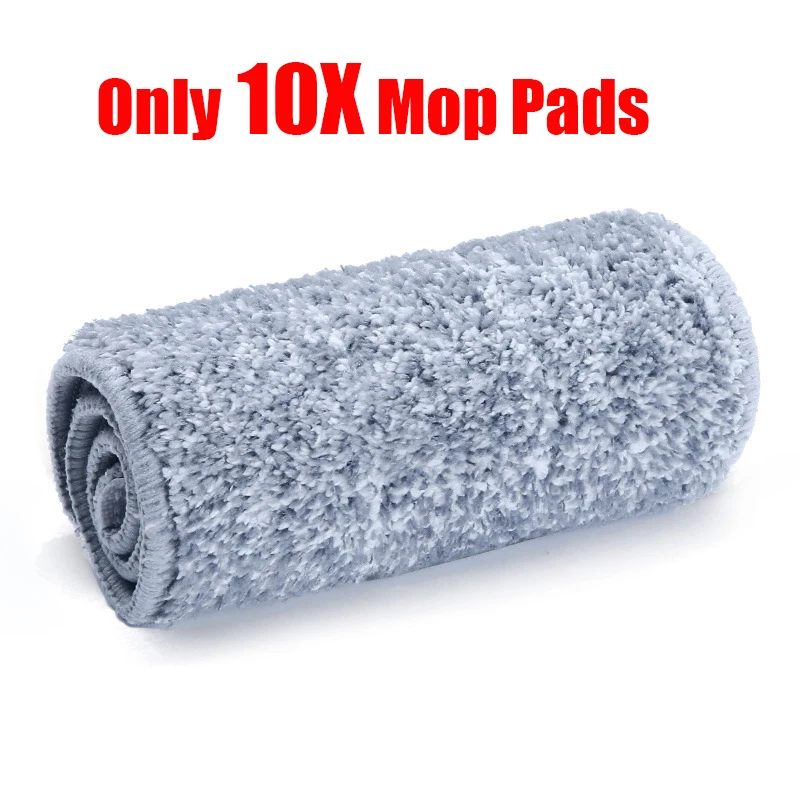 A ONLY 10 Pads Свободная от рук отжимная плоская швабра и ведро влажная сухая чистка пол ленивая Швабра вращающийся на 360 градусов с подушечками из микрофибры - Цвет: A ONLY 10 Pads