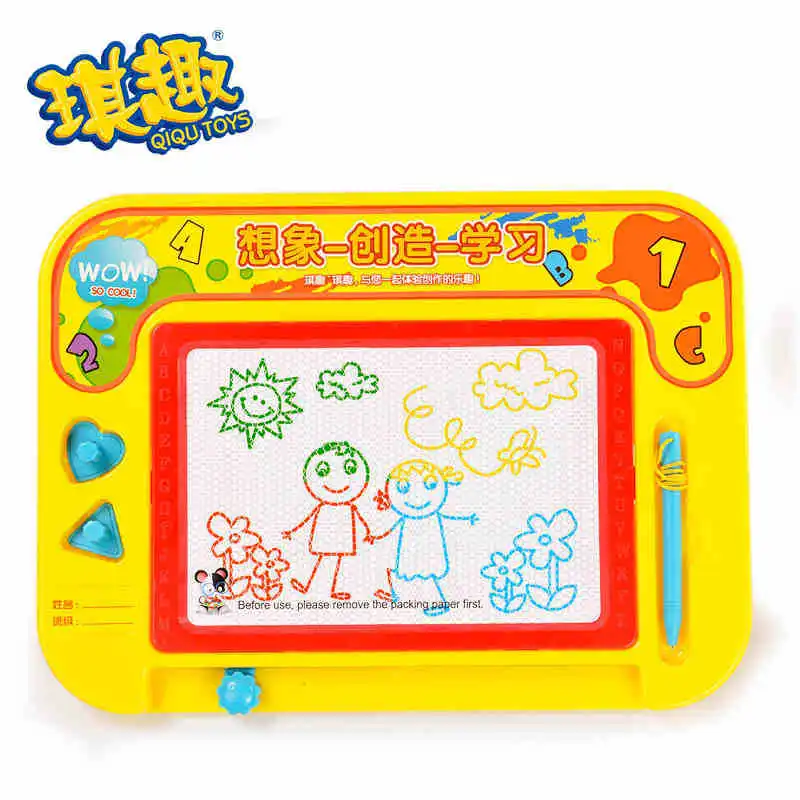 

Magnetic Small Drawing Board/4-Colour Color Writing Board Baby Learning Painting Supplies Q