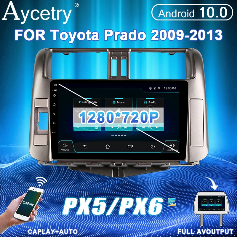 магнитола 2 din андроид Android 10 автомагнитола радио PX6 для Toyota Land Cruiser Prado J 150 2009-2013